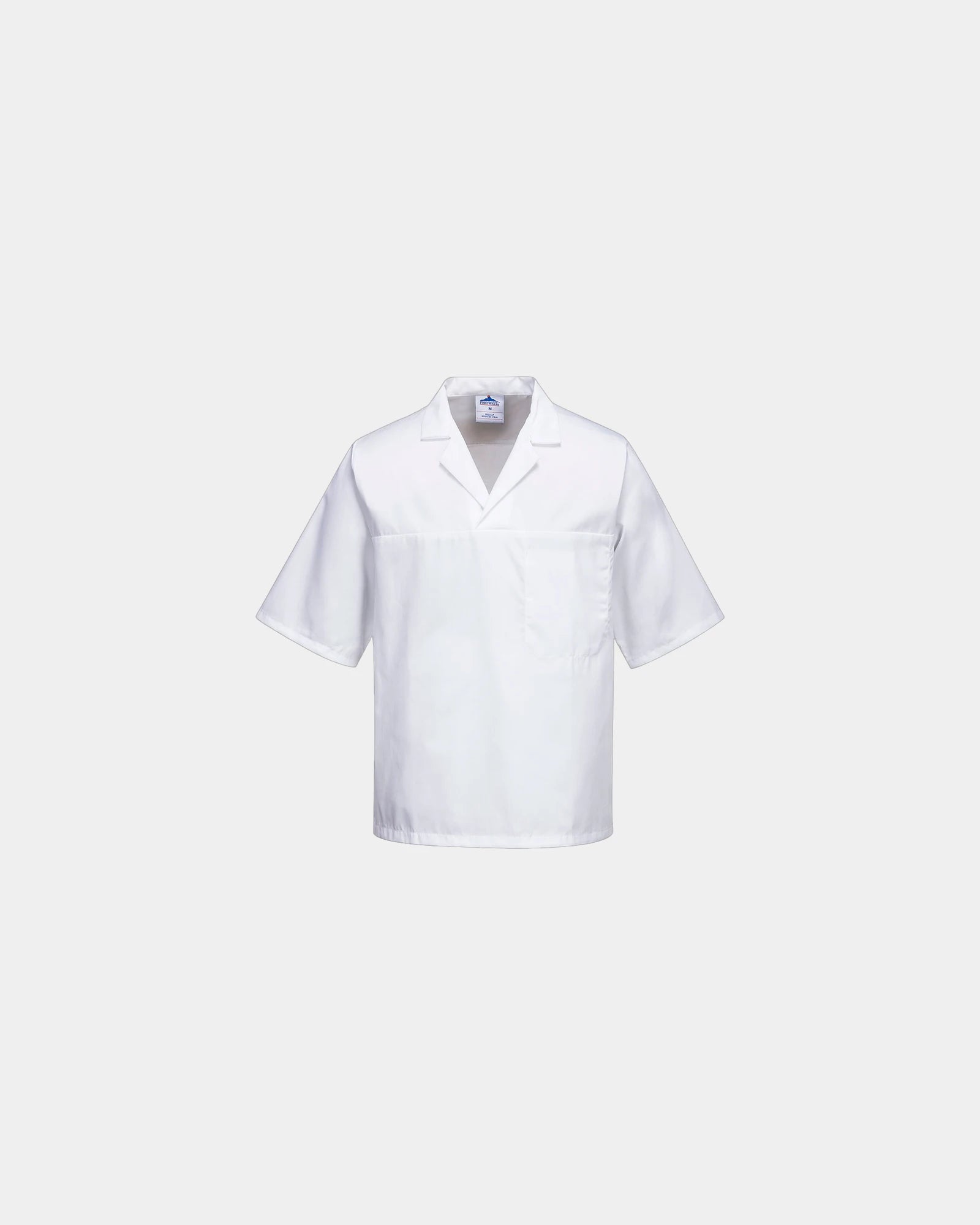 Custom short sleeve tunic for food industry - White